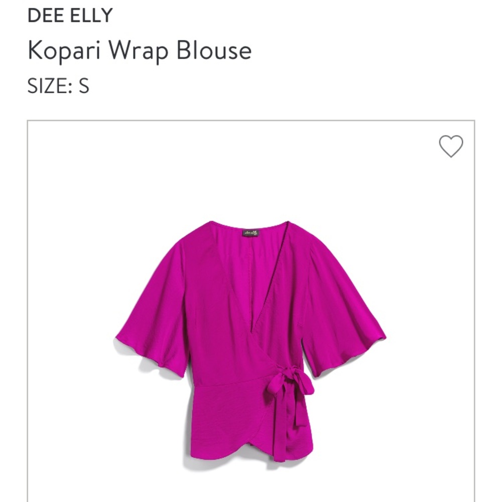Dee Elly Kopari Wrap Blouse Small